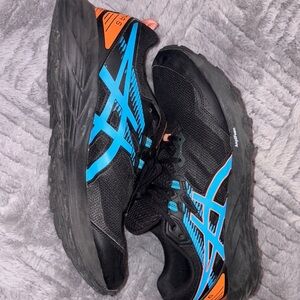 ASICS Black and Blue Running Shoes